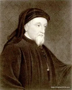 Father of English Literature - Portrait of Geoffrey Chaucer (19th century, held by the National Library of Wales)
