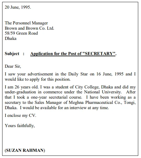 Applying for jobs