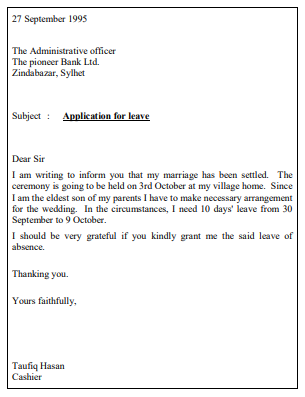 Joining and Resignation Letters and Leave of Absence Letters.