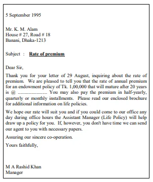 Applying for jobs 25 Bank and Insurance Letters