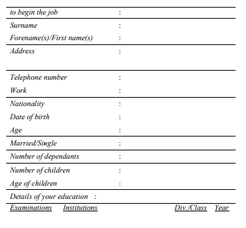 Applying for jobs