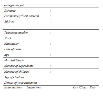 Applying for jobs