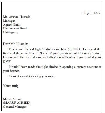 Letters of Good Relations