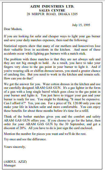 Promotional Letters