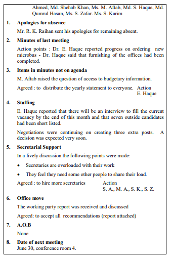 Some Internal Communication