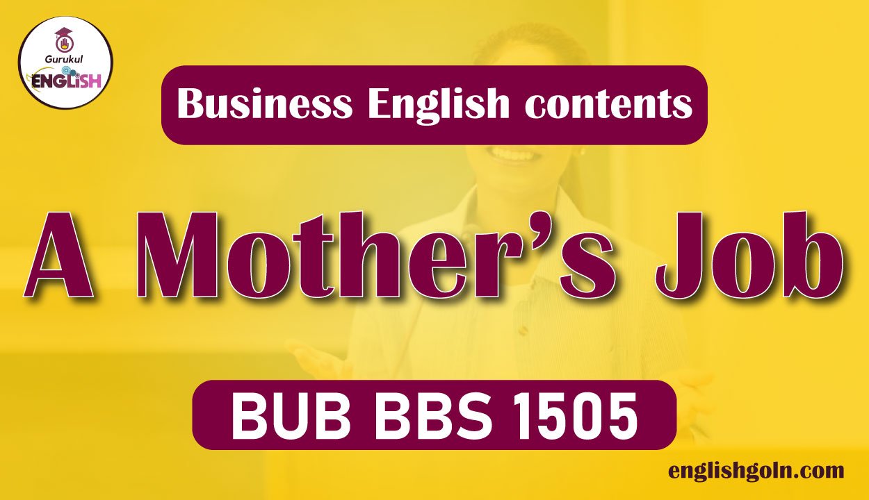 A Mother's Job