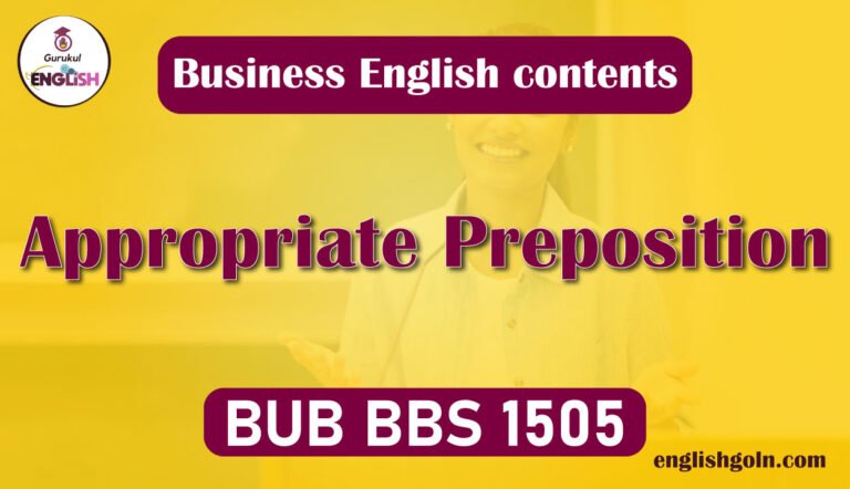 Appropriate Preposition