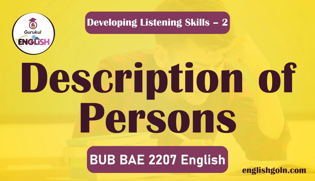 Description of Persons