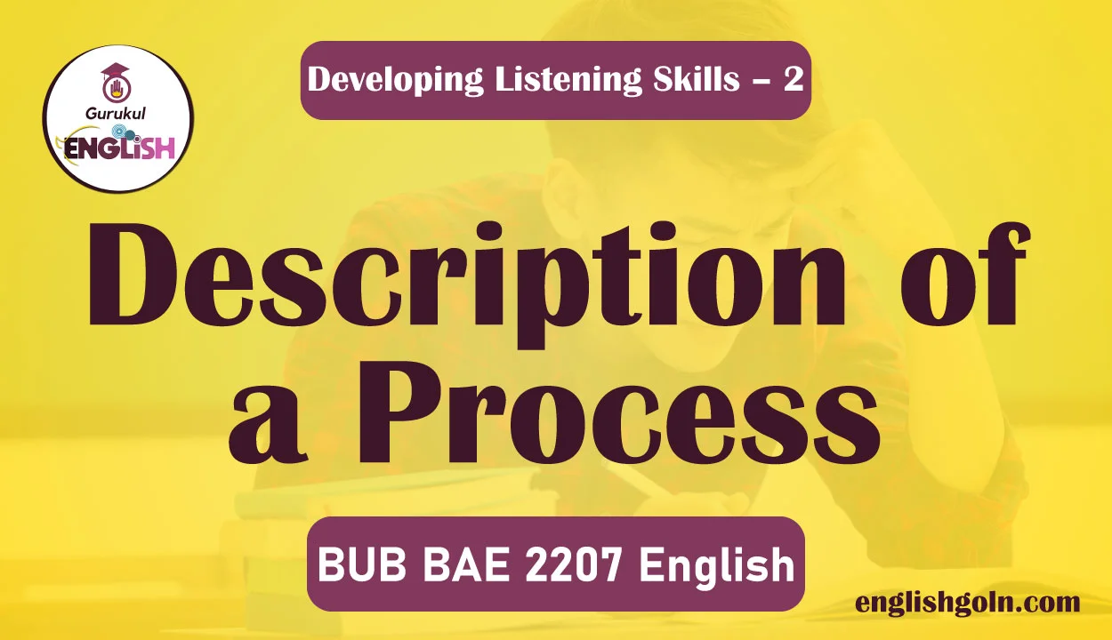 Description of a Process