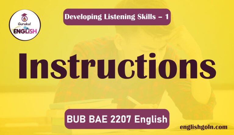 Instructions