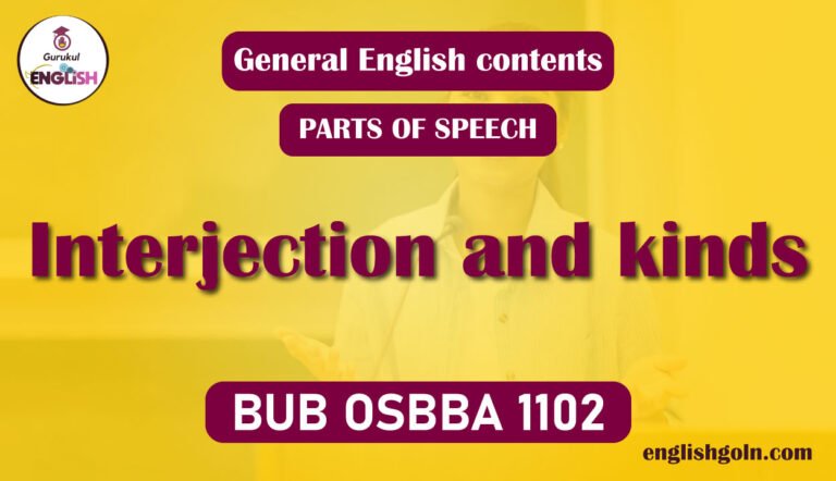 Interjection and kinds