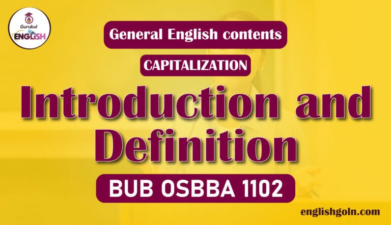 Introduction and Definition
