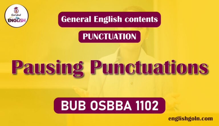 Pausing Punctuations