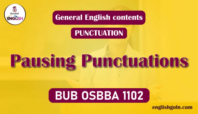 Pausing Punctuations