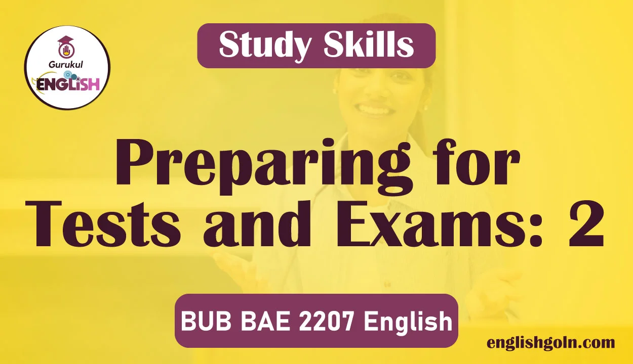 Preparing for Tests and Exams -1