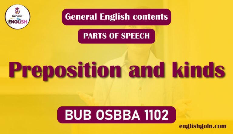 Preposition and kinds