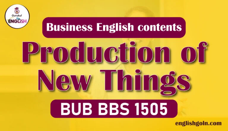 Production of New Things