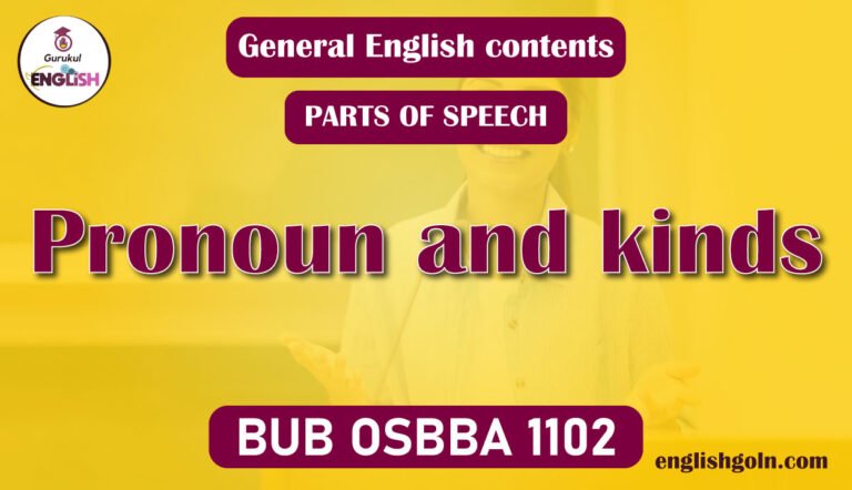 Pronoun and kinds