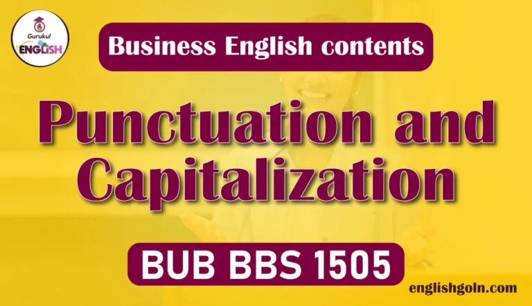 Punctuation and Capitalization