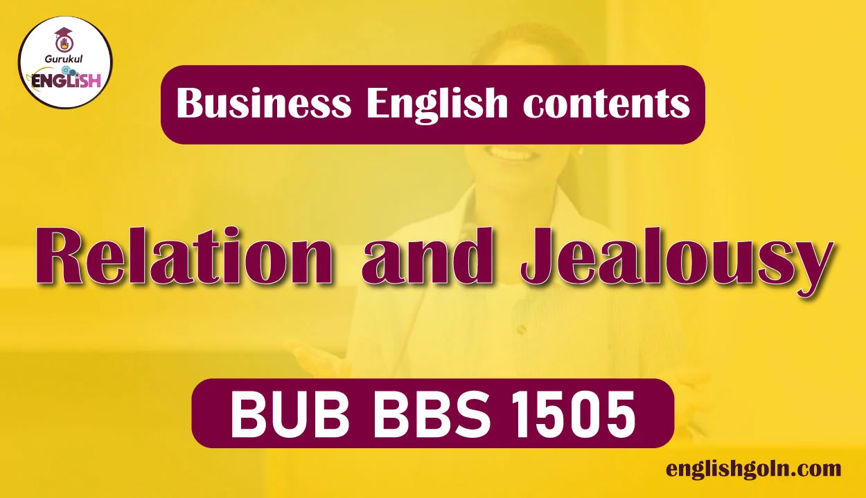 Relation and Jealousy