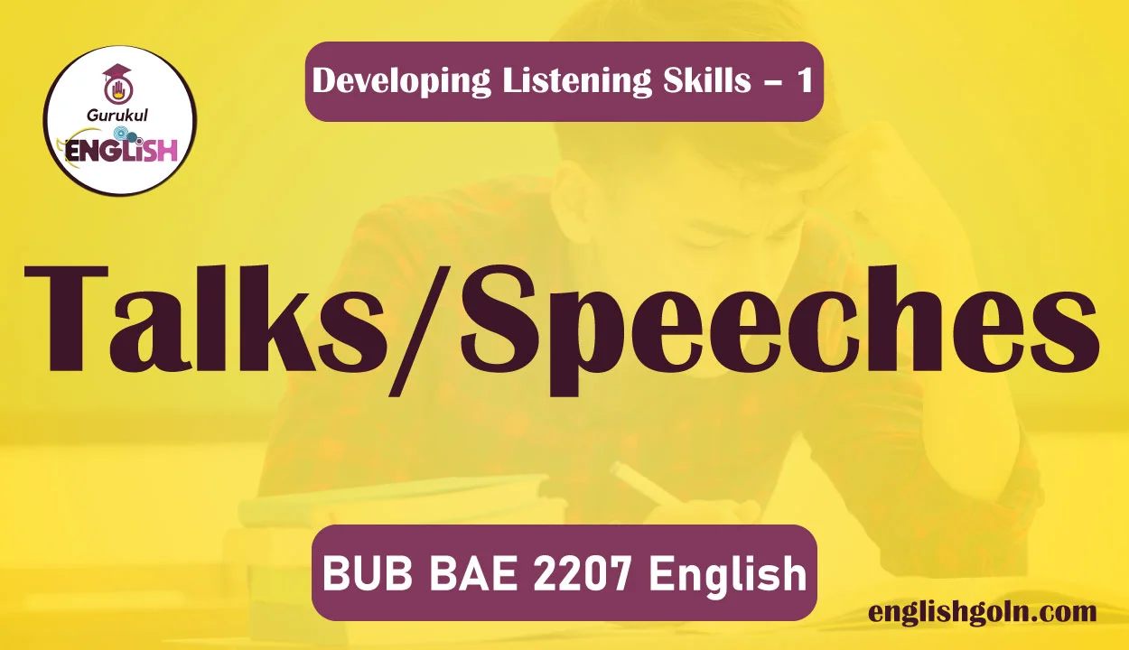 Talks Speeches