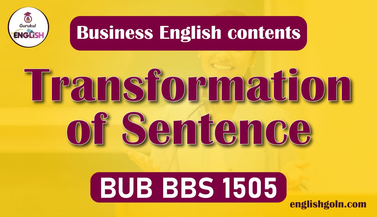 Transformation of Sentence