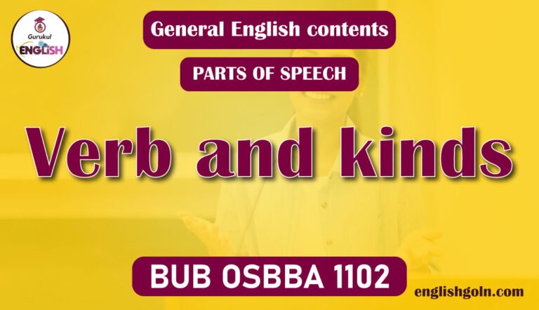 Verb and kinds