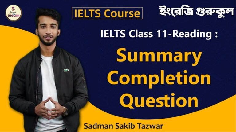 Summary Completion Question | Reading | IELTS Course