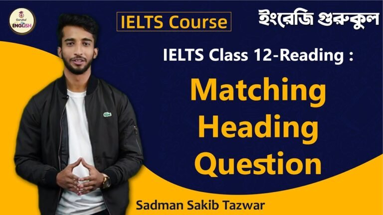 Matching Heading Question | Reading | IELTS Course