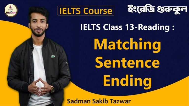 ielts class 13 reading matching Matching Sentence Ending | Reading | IELTS Course