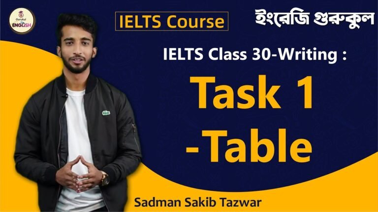 Writing Task 1 - Table | Writing | IELTS Course