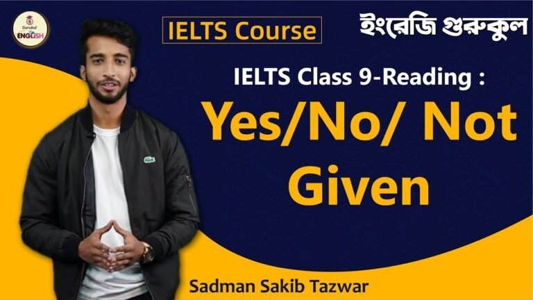 Yes No Not Given | Reading | IELTS Course